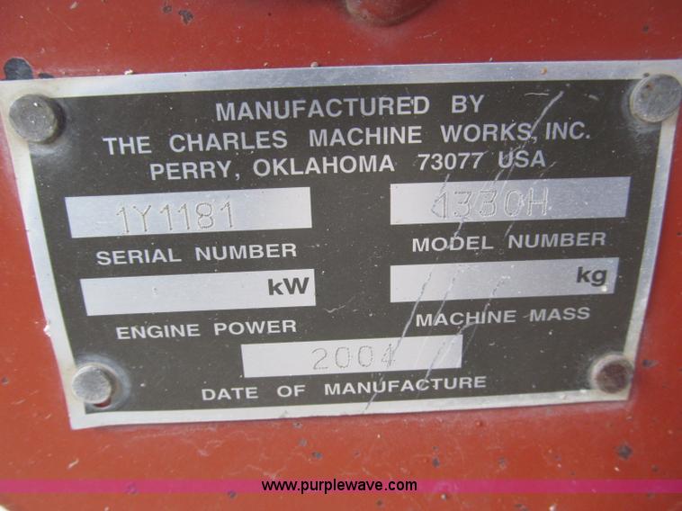 image for item B5274 2004 Ditch Witch 1330H  WB trencher