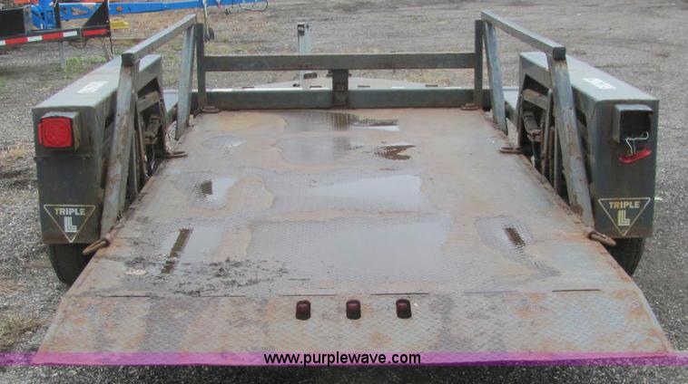 image for item C2933 2007 JLG 7614 tandem axle drop deck flatbed trailer