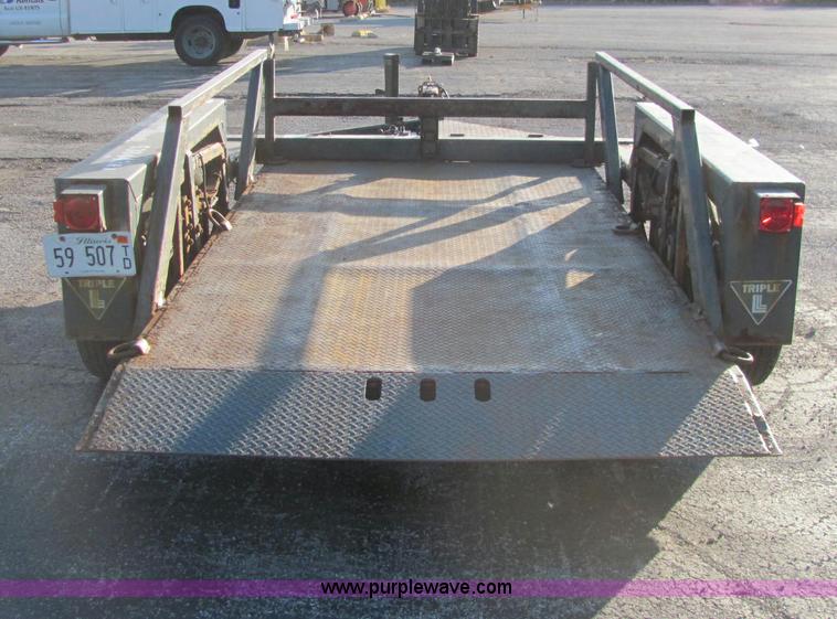 image for item C2939 2004 JLG 7612 tandem axle drop deck flatbed trailer