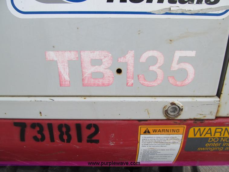 image for item D7004 2005 Takeuchi TB135 mini excavator