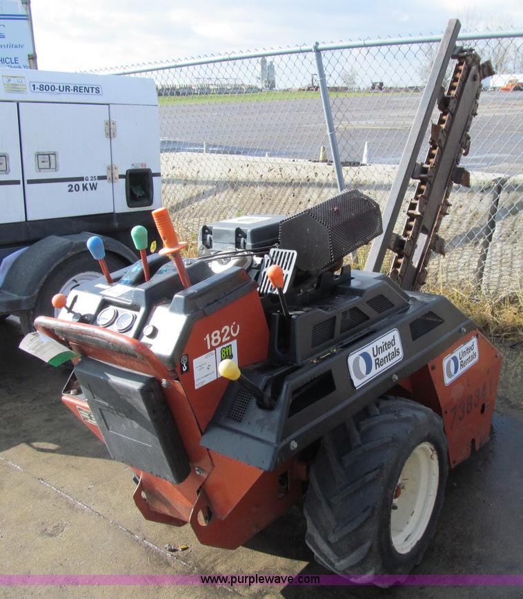 image for item D7007 2005 Ditch Witch 1820 walk-behind trencher