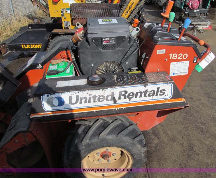 image for item D7007 2005 Ditch Witch 1820 walk-behind trencher