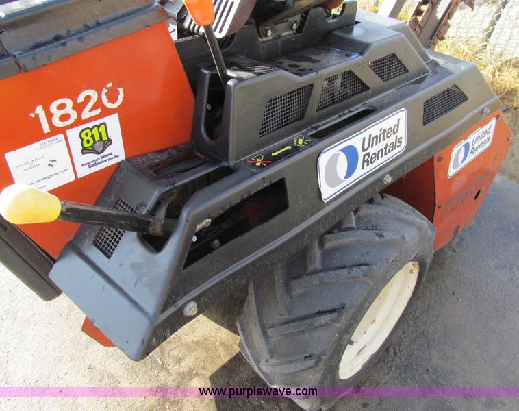image for item D7007 2005 Ditch Witch 1820 walk-behind trencher