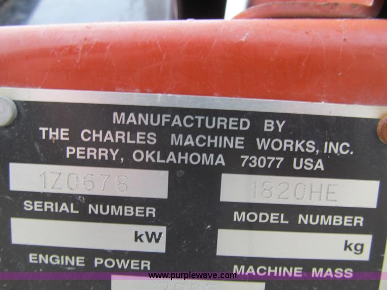 image for item F5556 2005 Ditch Witch 1820HE walk-behind trencher