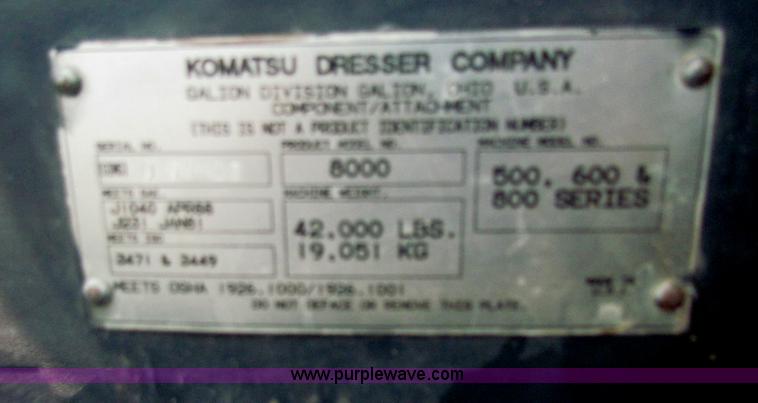 image for item E4034 1996 Galion 830B motor grader