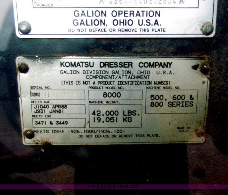 image for item E4036 1996 Galion 830B motor grader