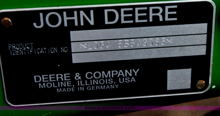 image for item E4062 2007 John Deere 6415 tractor