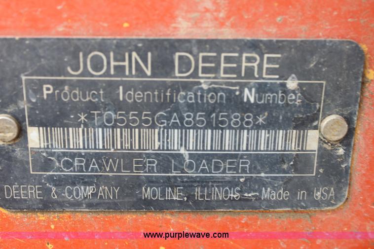image for item E4126 1998 John Deere 555G track loader
