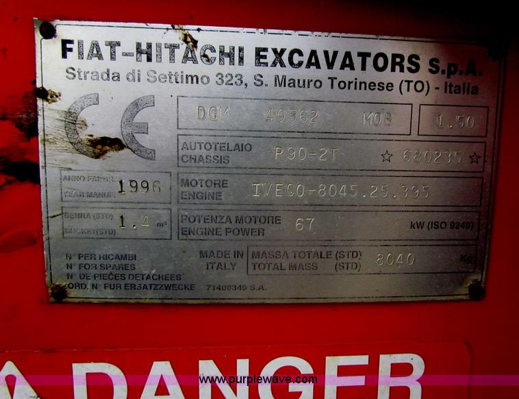 image for item E4160 1996 Fiat-Allis FR90 wheel loader