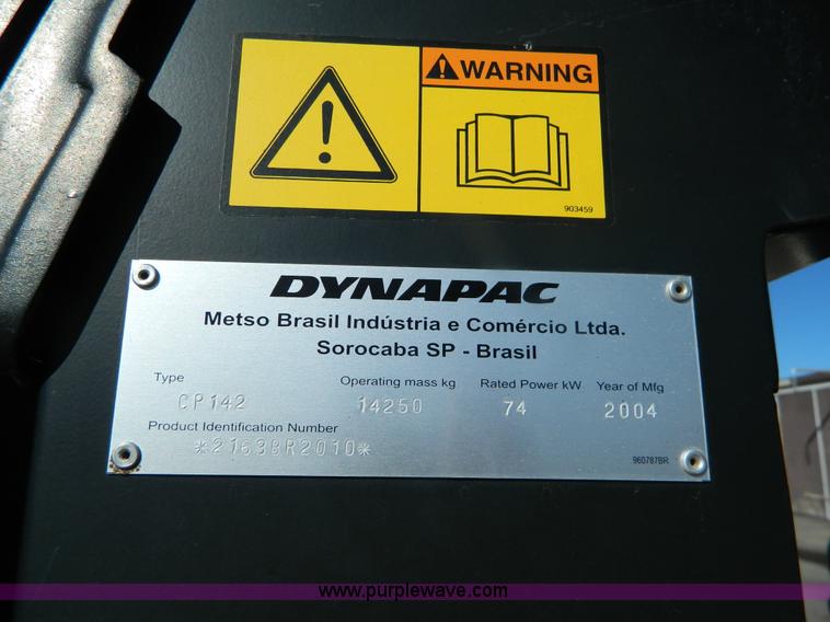 image for item E4172 2005 Dyna-Pac CP142 pneumatic roller