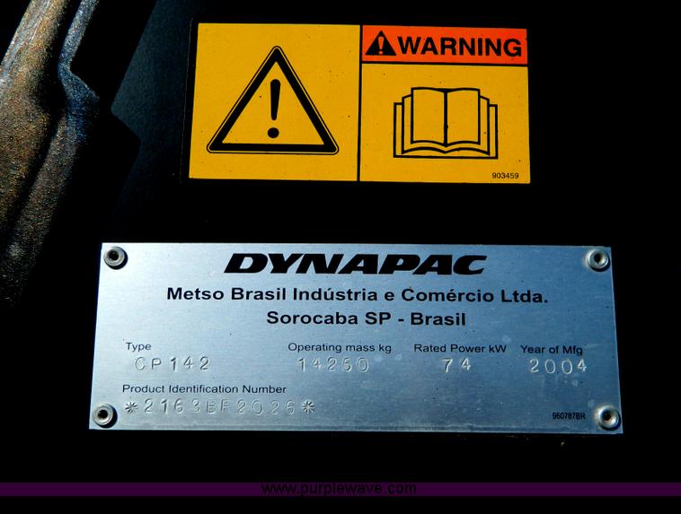 image for item E4173 2005 Dyna-Pac CP142 pneumatic roller