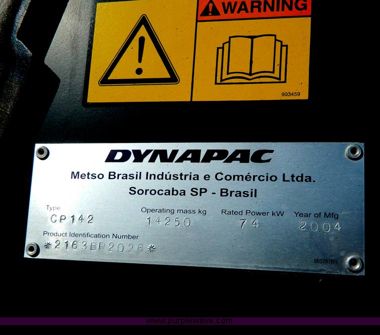 image for item E4173 2005 Dyna-Pac CP142 pneumatic roller