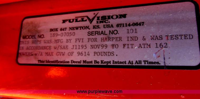 image for item E8056 2007 DewEze ATM162 slope mower