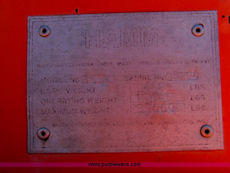 image for item E8065 1995 Hamm GRW5 pneumatic roller