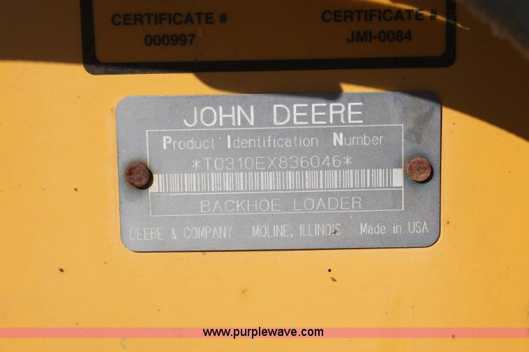 image for item F6142 1997 John Deere 310E backhoe