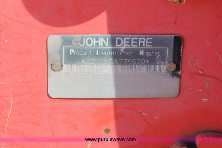 image for item F6143 1991 John Deere 555G crawler loader