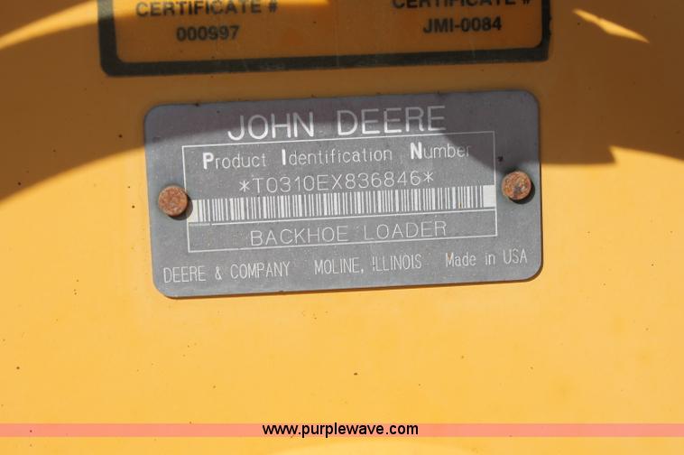 image for item F6144 1997 John Deere 310E backhoe
