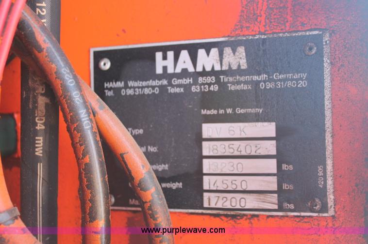 image for item F6147 1993 Hamm DV6K combination vibratory roller