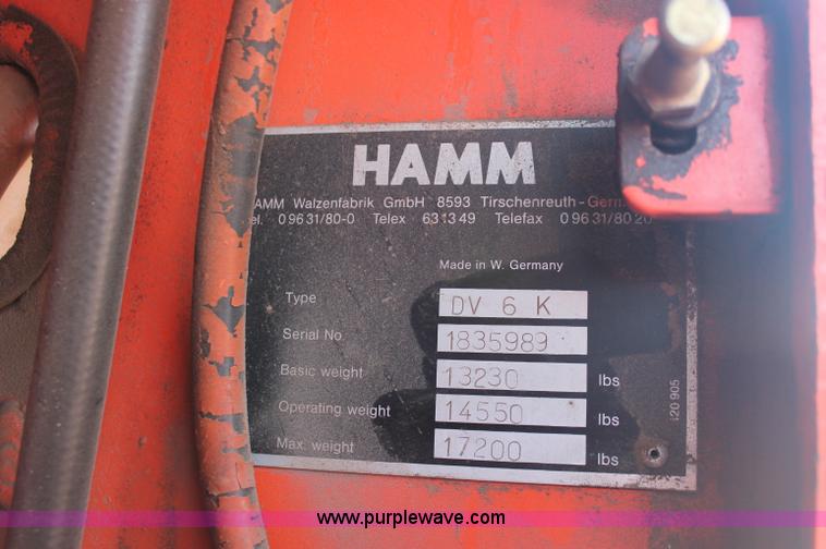image for item F6152 1993 Hamm DV6K combination roller