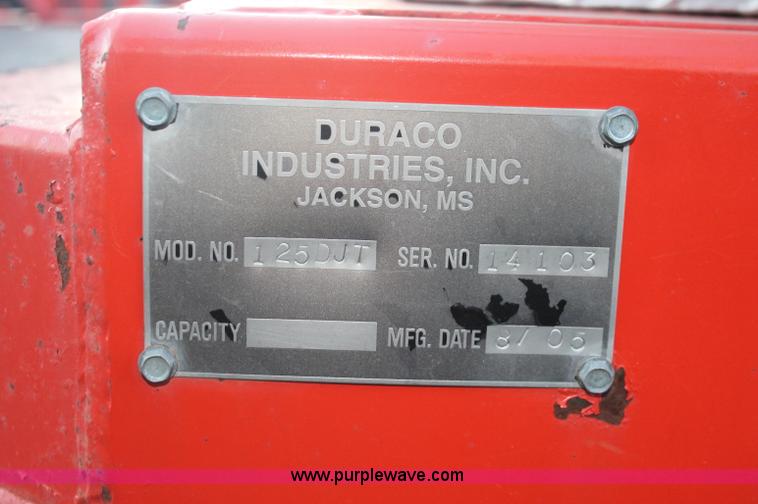 image for item F6159 2005 Duraco Durapatcher 125DJT pot hole patcher