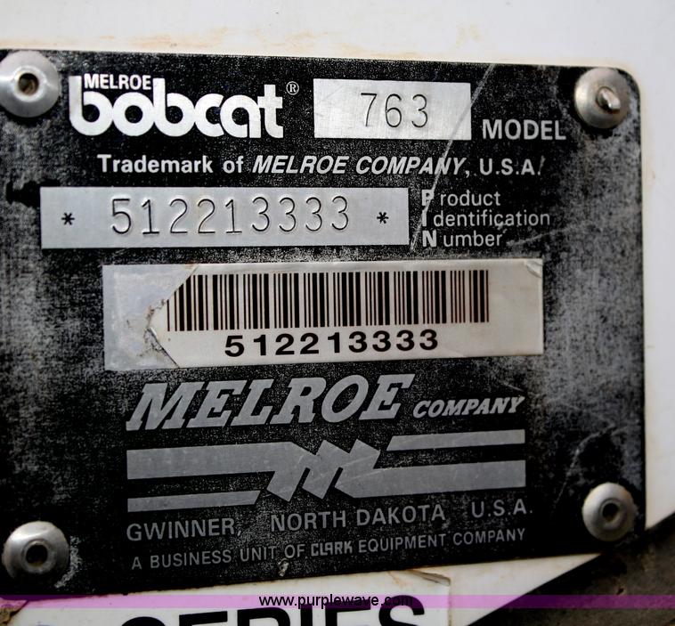 image for item D4805 1995 Bobcat 763 skid steer