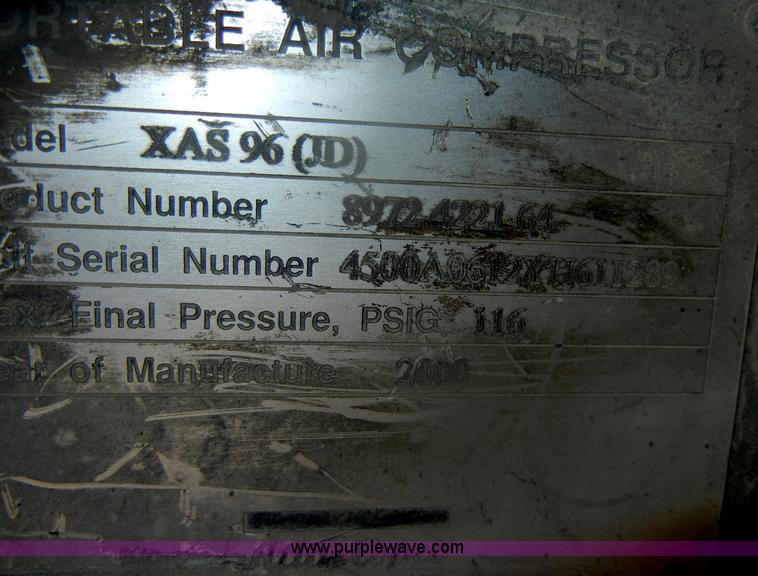 image for item D4908 2000 Atlas portable air compressor