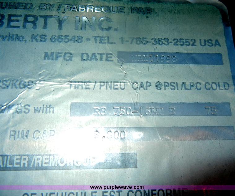 image for item D4914 1998 Travalong gooseneck trailer