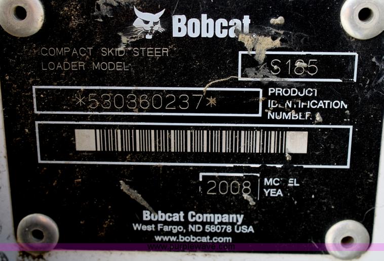 image for item F2710 2008 Bobcat S185 skid steer