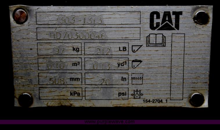 image for item U9665 Caterpillar 20" mini excavator bucket