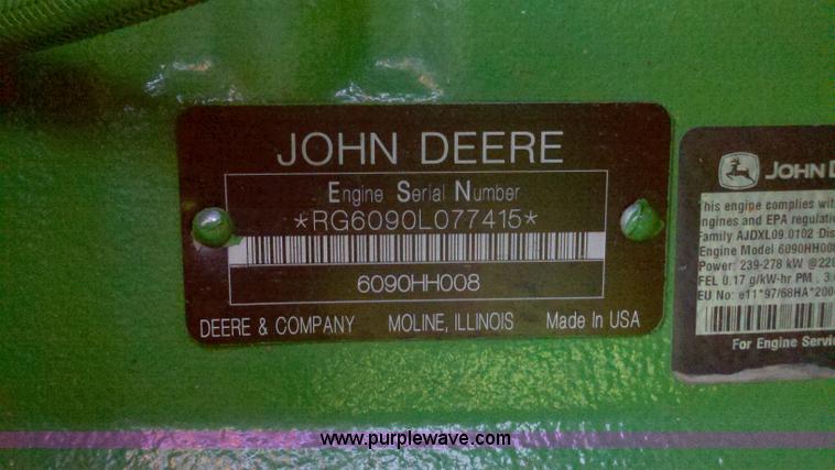 image for item E5002 2010 John Deere 9770 STS RWA combine