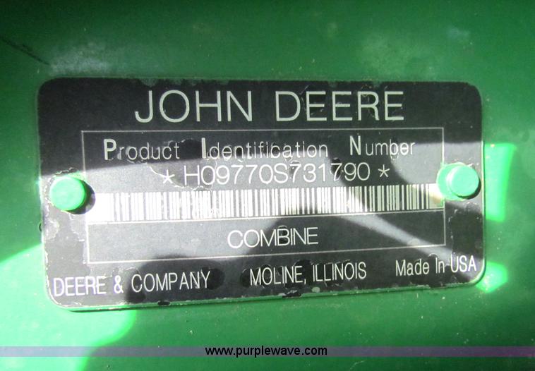 image for item E8167 2009 John Deere 9770 STS 2WD combine