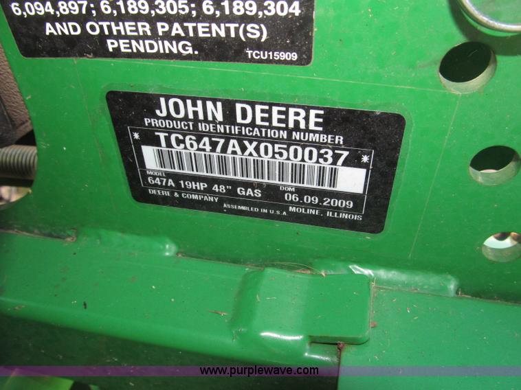 image for item B5264 2009 John Deere 647A ZTR commercial lawn mower