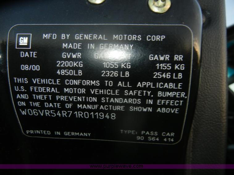 image for item D4693 2001 Cadillac Catera