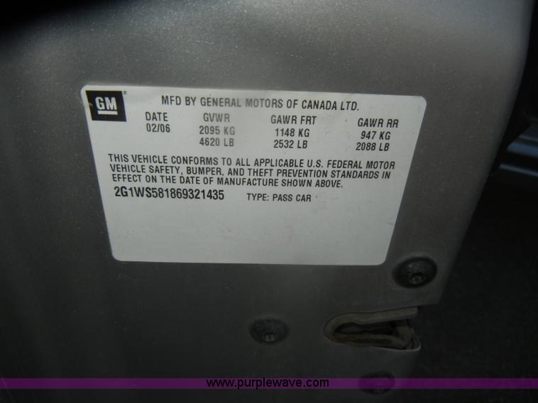 image for item D4821 2006 Chevrolet Impala Police