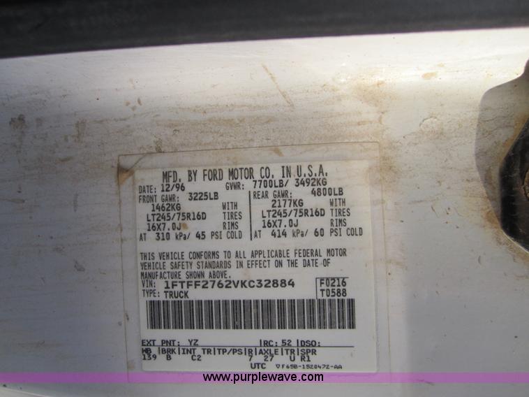 image for item D5725 1997 Ford F250 pickup truck