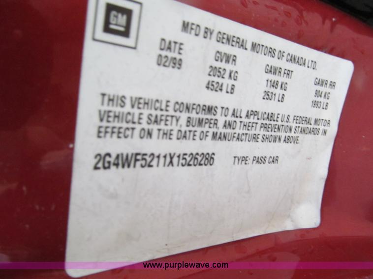 image for item E5653 1999 Buick Regal GSE