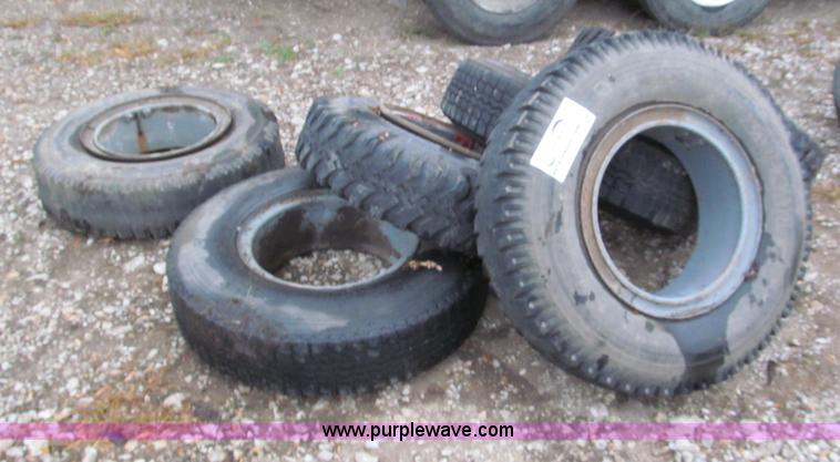 image for item E5698 (6) 10.00-20 tires and Daton wheels