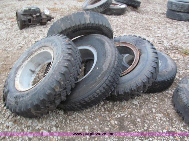 image for item E5698 (6) 10.00-20 tires and Daton wheels