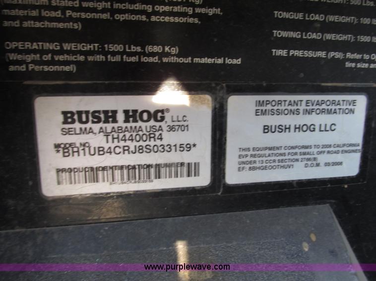 image for item E5722 Brush Hog Trail Hand TH4400 utility vehicle