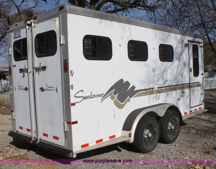 image for item F2519 1999 Sundowner Valuelight 3 horse trailer