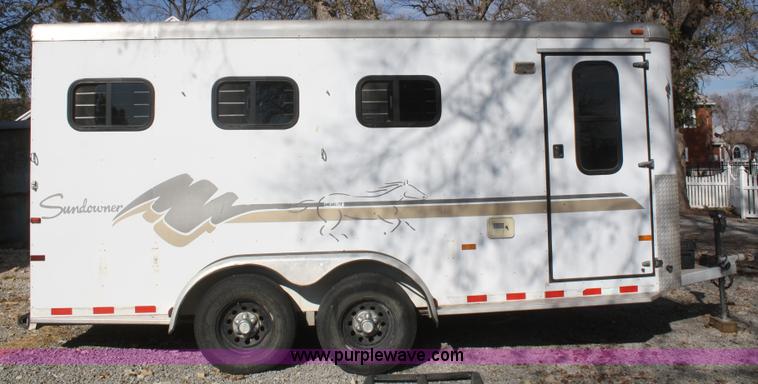 image for item F2519 1999 Sundowner Valuelight 3 horse trailer