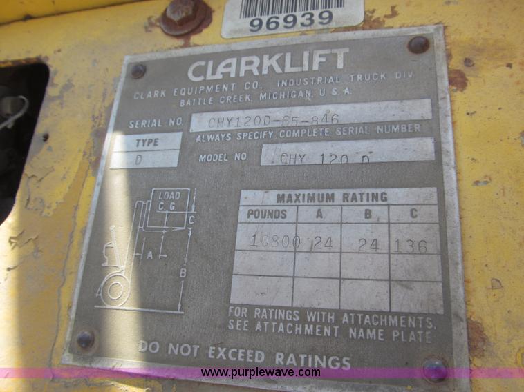 image for item B5256 Clark Lift CHY120D forklift