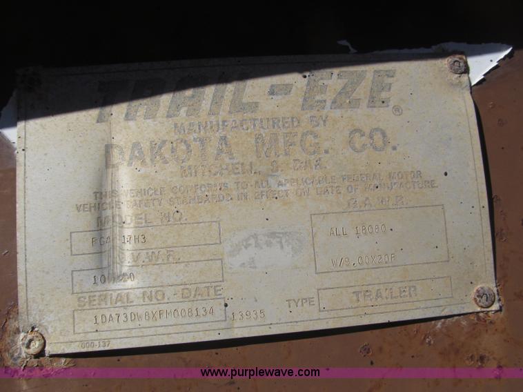 image for item B5273 1985 Trail-Eze triple axle lowboy trailer