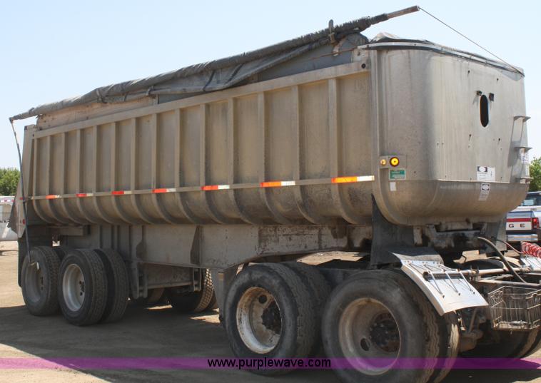 image for item B6953 1985 Fruehauf aluminum end dump trailer