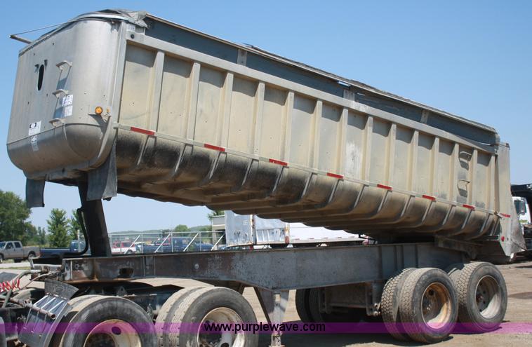 image for item B6953 1985 Fruehauf aluminum end dump trailer
