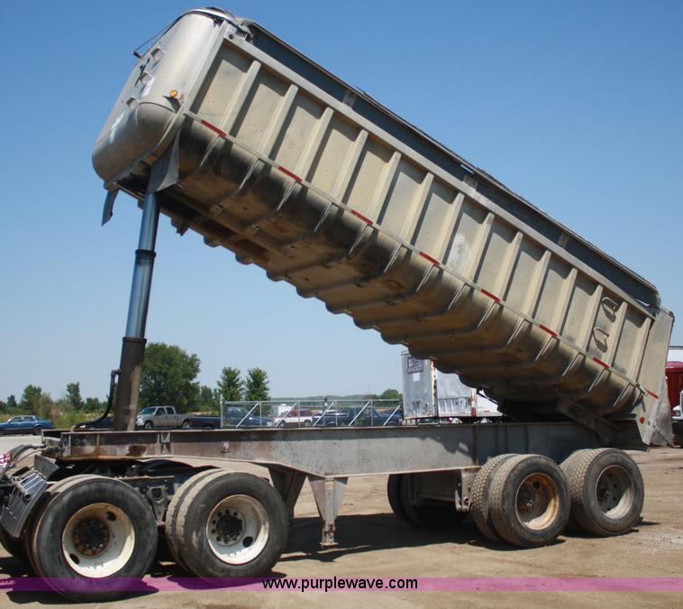 image for item B6953 1985 Fruehauf aluminum end dump trailer