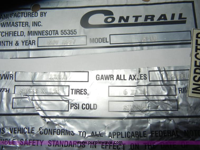 image for item D4742 1998 Towmaster C-10 trailer