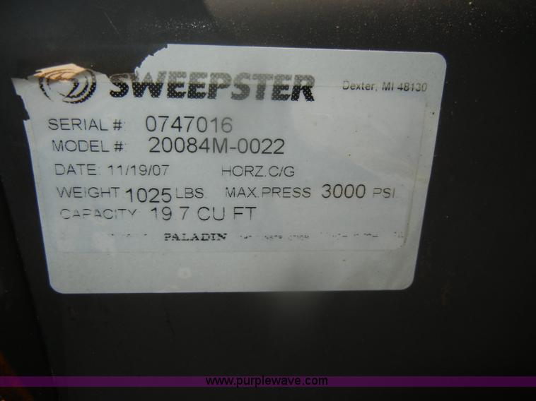 image for item D4747 2007 Sweepster skid steer attachment