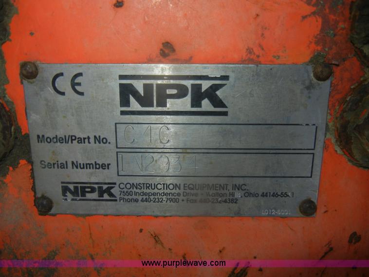 image for item D4748 NPK C4C compactor plate