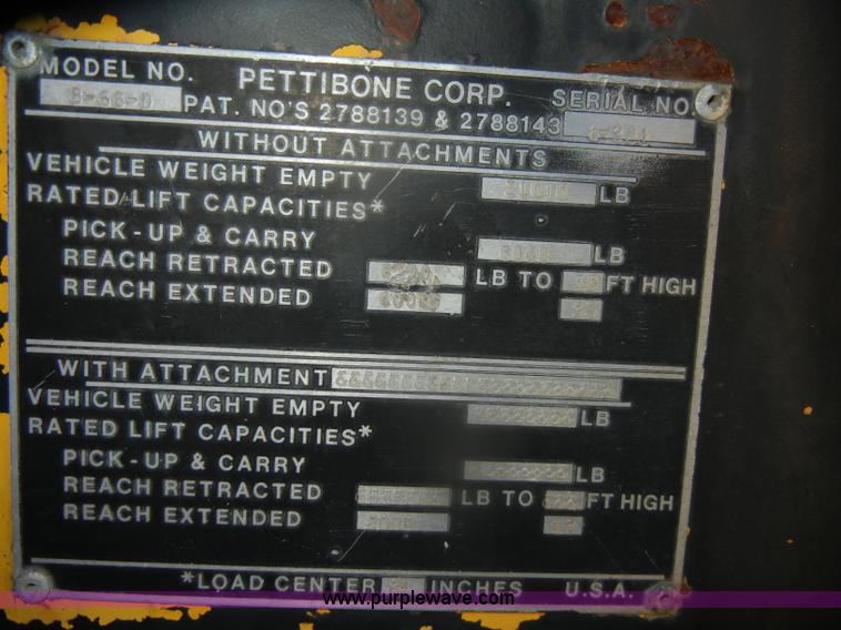 image for item D4751 Pettibone B66D telehandler
